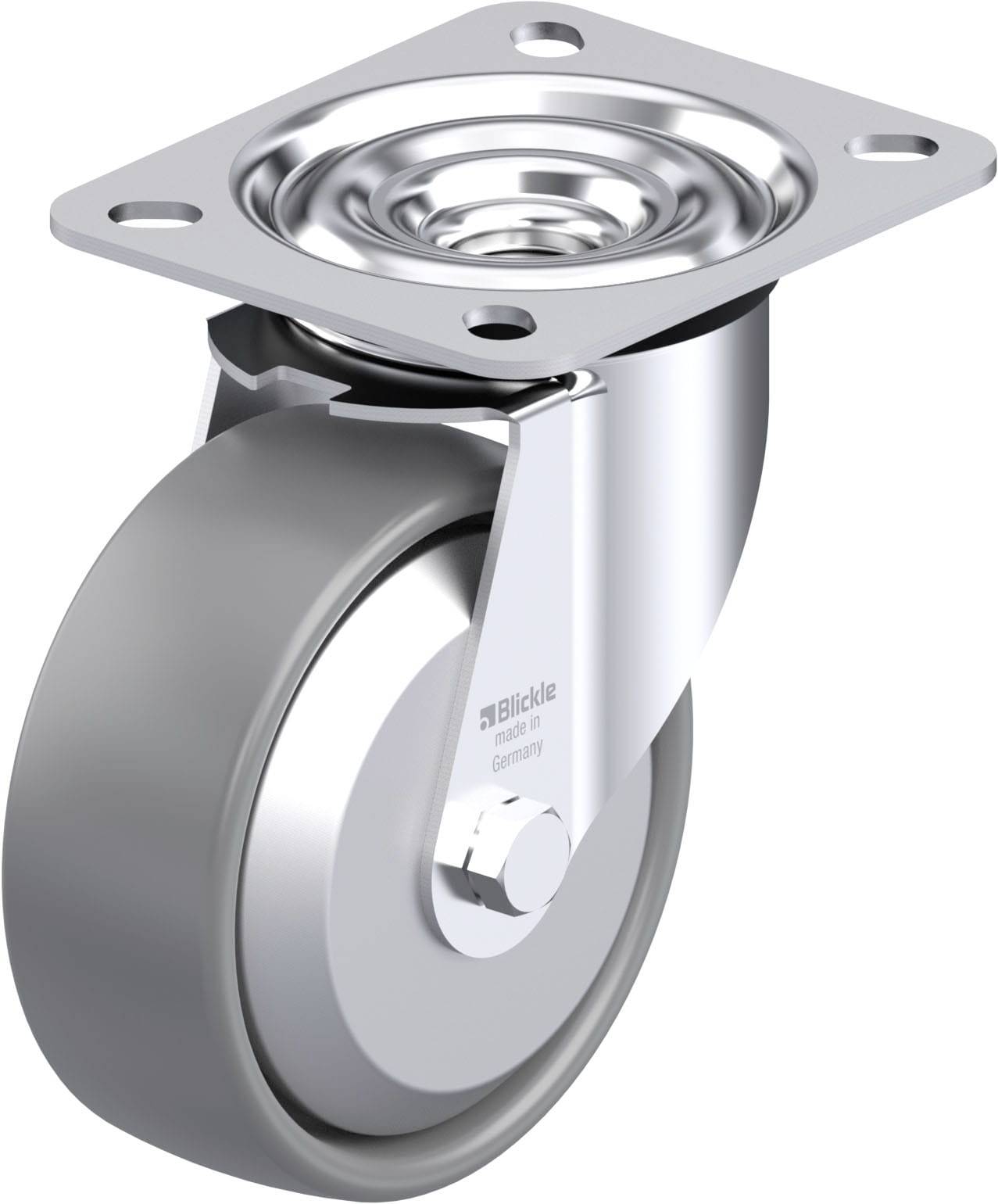 Blickle LE-PO 100G-ELS-FA Plaatstalen zwenkwiel Wieldiameter: 100 mm Draagvermogen (max.): 150 kg 1 stuk(s)
