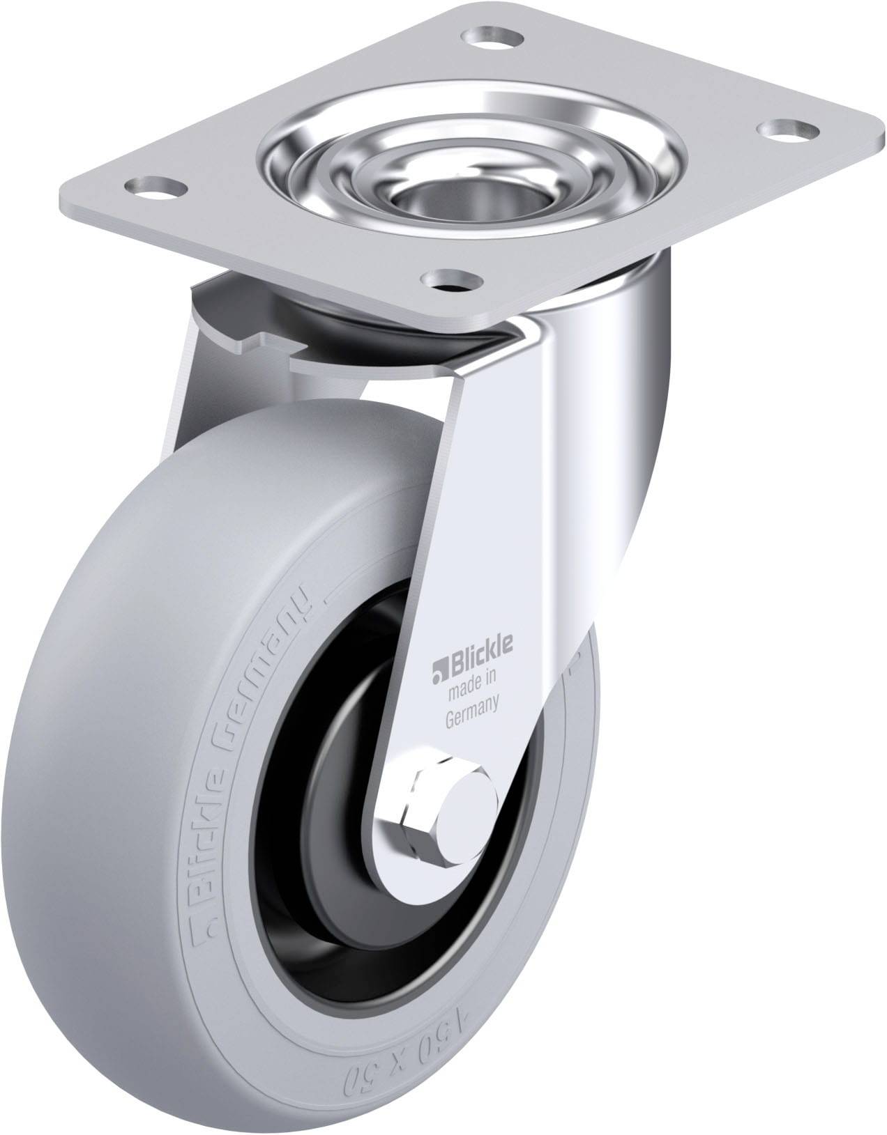 Blickle LE-POES 150KA-SG Plaatstalen zwenkwiel Wieldiameter: 150 mm Draagvermogen (max.): 280 kg 1 stuk(s)