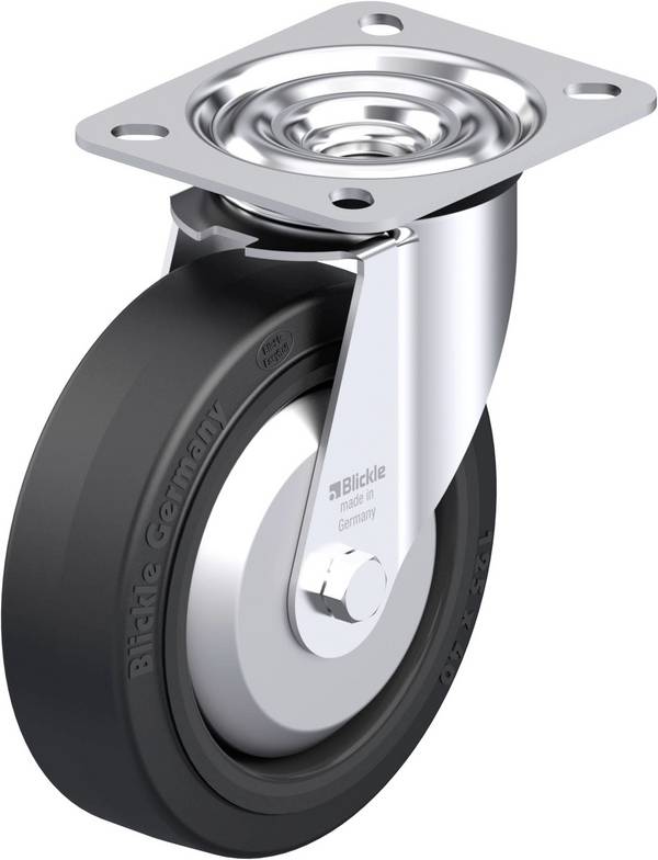 Blickle LE-POEV 125KAD-FA Plaatstalen zwenkwiel Wieldiameter: 125 mm Draagvermogen (max.): 150 kg 1 stuk(s)