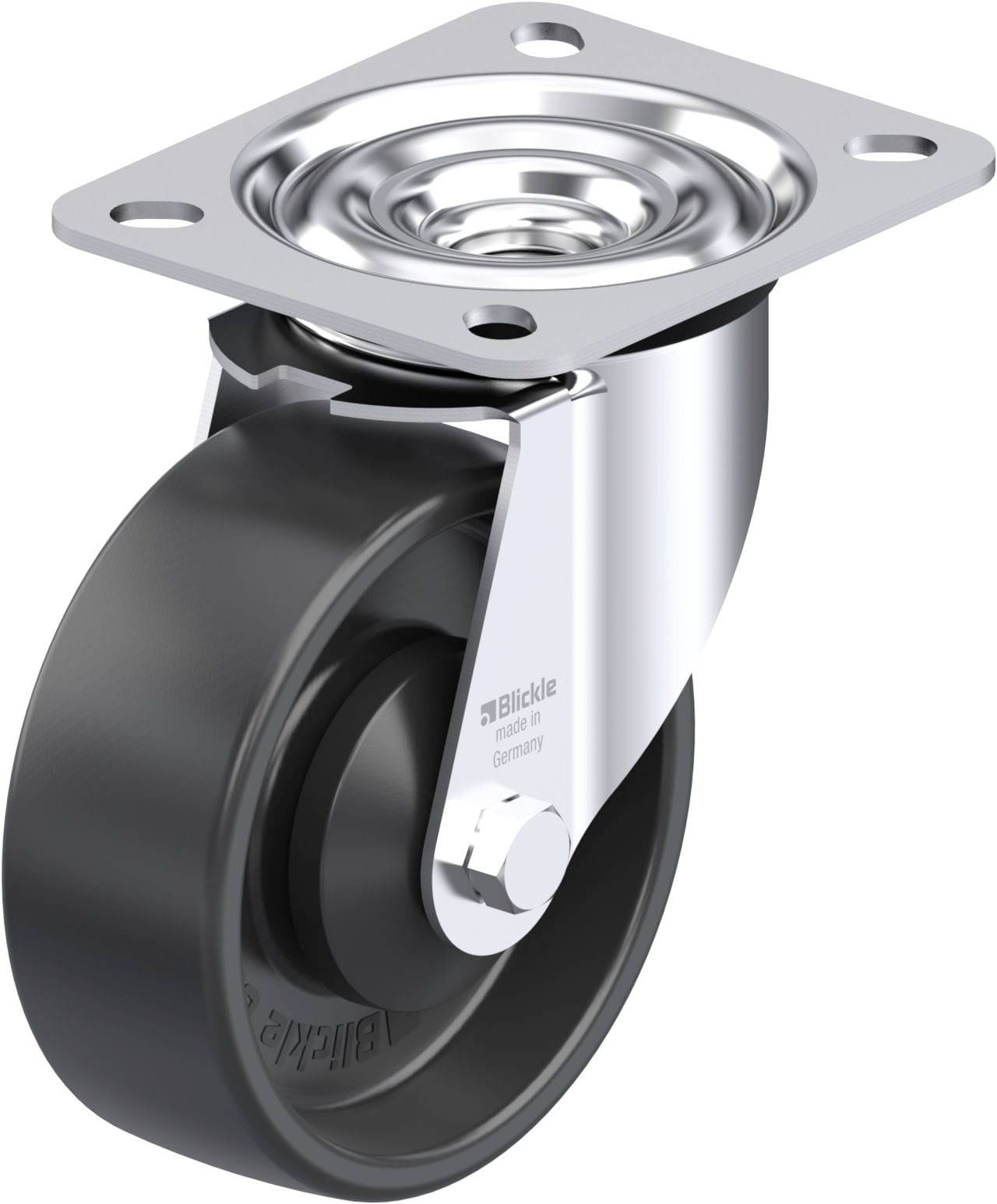 Blickle LE-PP 100KA Plaatstalen zwenkwiel Wieldiameter: 100 mm Draagvermogen (max.): 150 kg 1 stuk(s)