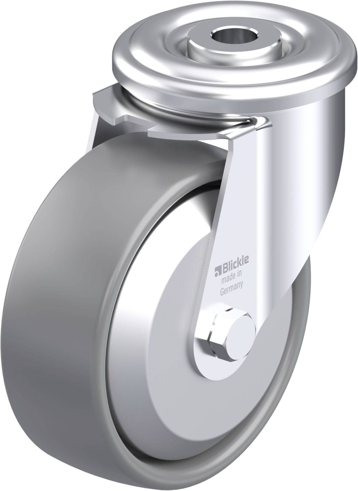 Blickle LER-PO 100G-ELS-FA Plaatstalen zwenkwiel Wieldiameter: 100 mm Draagvermogen (max.): 150 kg 1 stuk(s)
