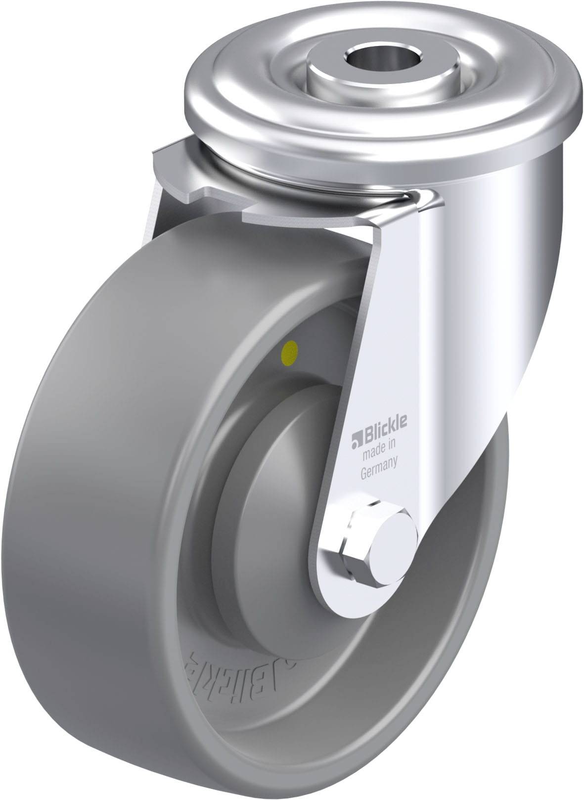 Blickle LER-PO 100KA-ELS Plaatstalen zwenkwiel Wieldiameter: 100 mm Draagvermogen (max.): 150 kg 1 stuk(s)