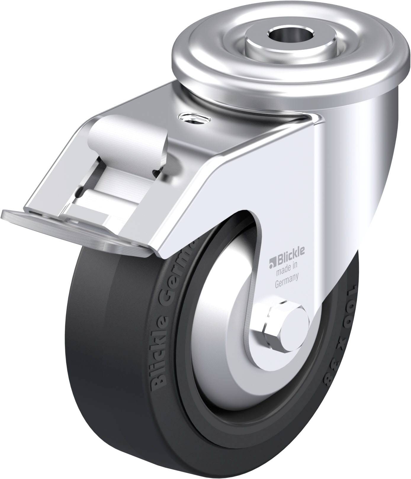 Blickle LER-POEV 100G-FI-FA Plaatstalen zwenkwiel Wieldiameter: 100 mm Draagvermogen (max.): 150 kg 1 stuk(s)