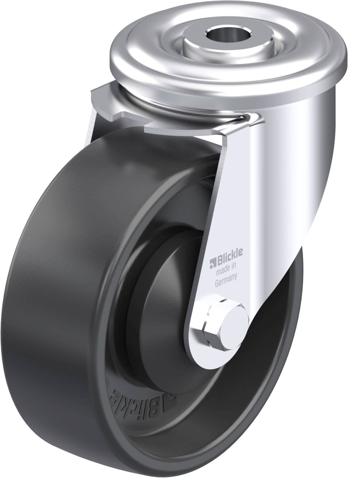 Blickle LER-PP 100KA Plaatstalen zwenkwiel Wieldiameter: 100 mm Draagvermogen (max.): 150 kg 1 stuk(s)