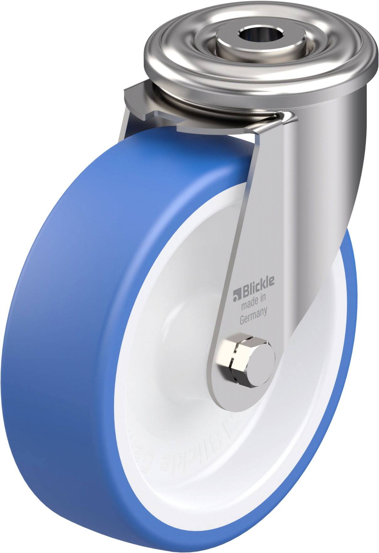 Blickle LEXR-POTHS 125G RVS zwenkwiel Wieldiameter: 125 mm Draagvermogen (max.): 150 kg 1 stuk(s)