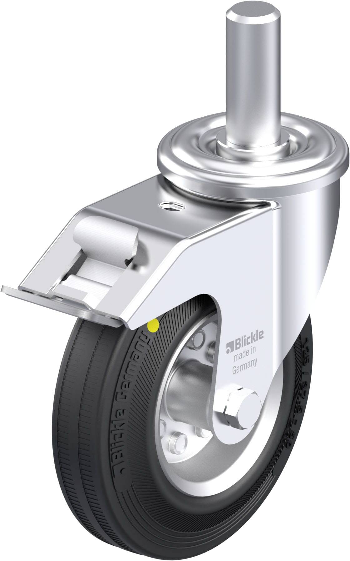Blickle LEZ-VE 125R-FI-EL Plaatstalen zwenkwiel Wieldiameter: 125 mm Draagvermogen (max.): 100 kg 1 stuk(s)