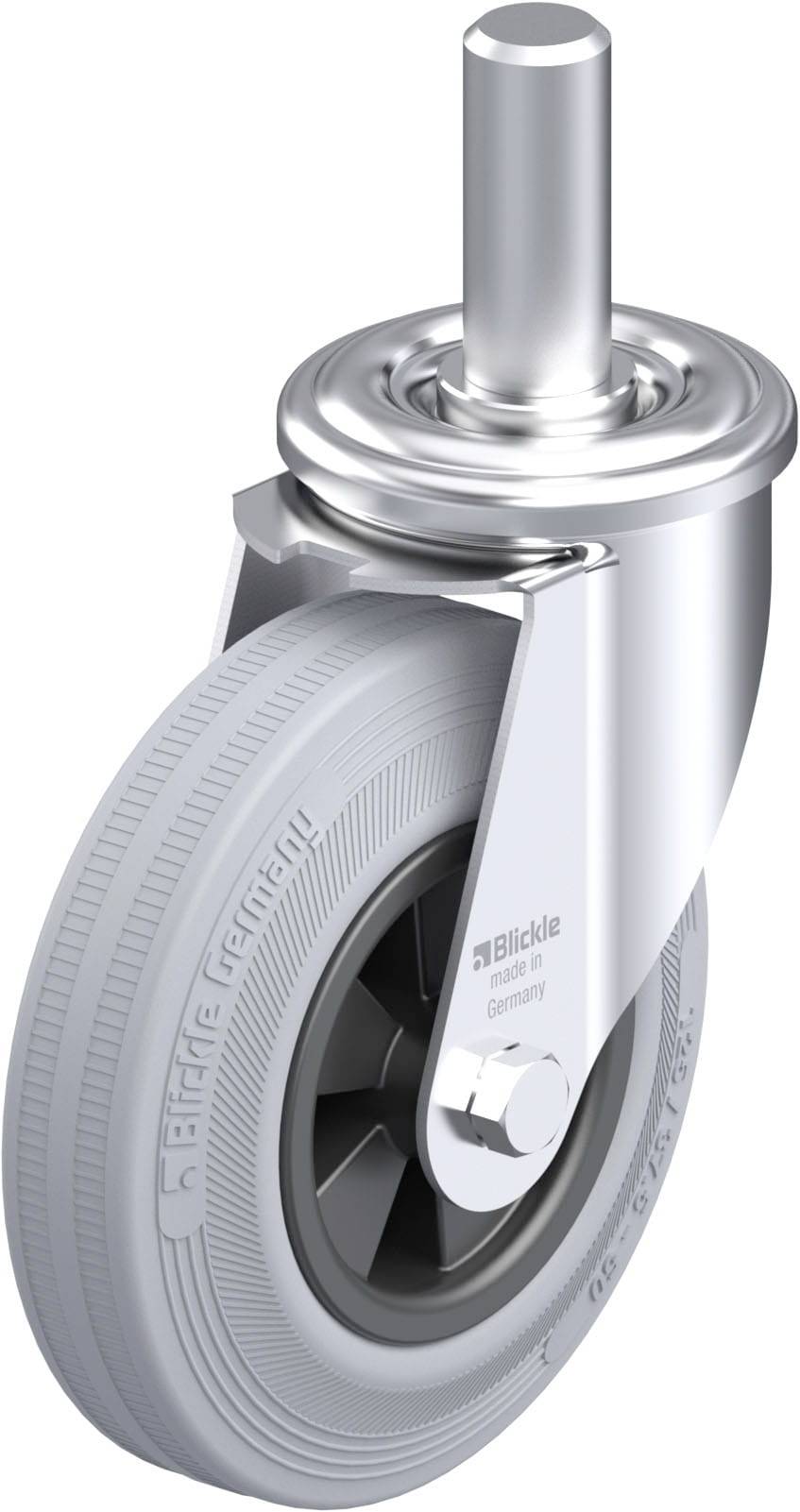 Blickle LEZ-VPP 125G-SG Plaatstalen zwenkwiel Wieldiameter: 125 mm Draagvermogen (max.): 100 kg 1 stuk(s)