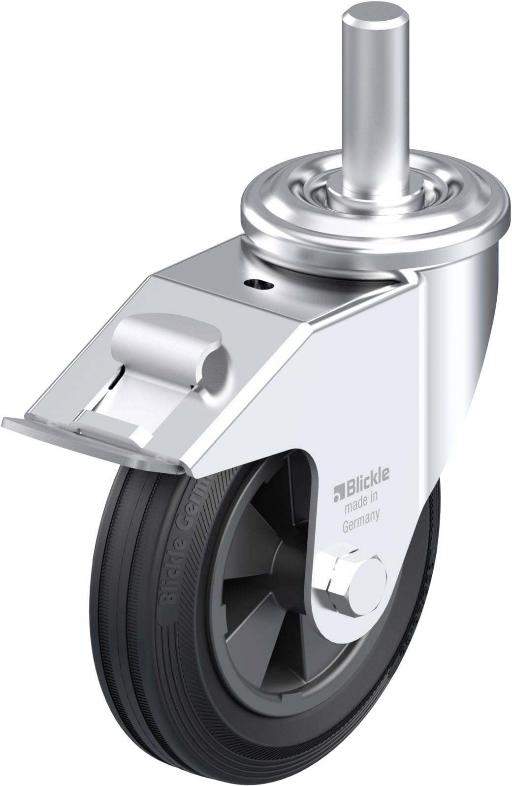 Blickle LEZ-VPP 150G-22-FI Plaatstalen zwenkwiel Wieldiameter: 150 mm Draagvermogen (max.): 135 kg 1 stuk(s)