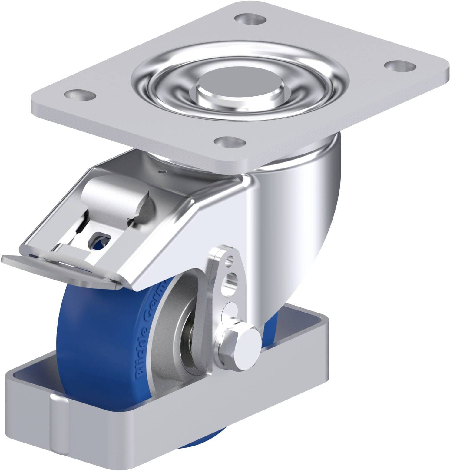 Blickle LH-ALBS 100K-3-FI-FS Plaatstalen zwenkwiel Wieldiameter: 100 mm Draagvermogen (max.): 320 kg 1 stuk(s)