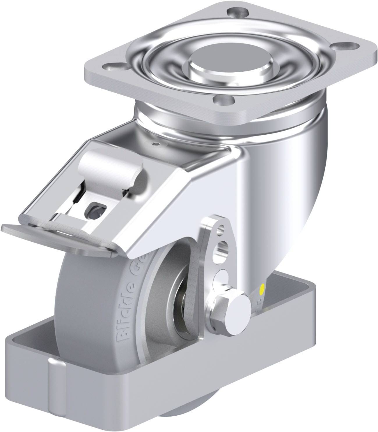 Blickle LH-ALEV 100K-1-FI-SG-AS-FS Plaatstalen zwenkwiel Wieldiameter: 100 mm Draagvermogen (max.): 200 kg 1 stuk(s)
