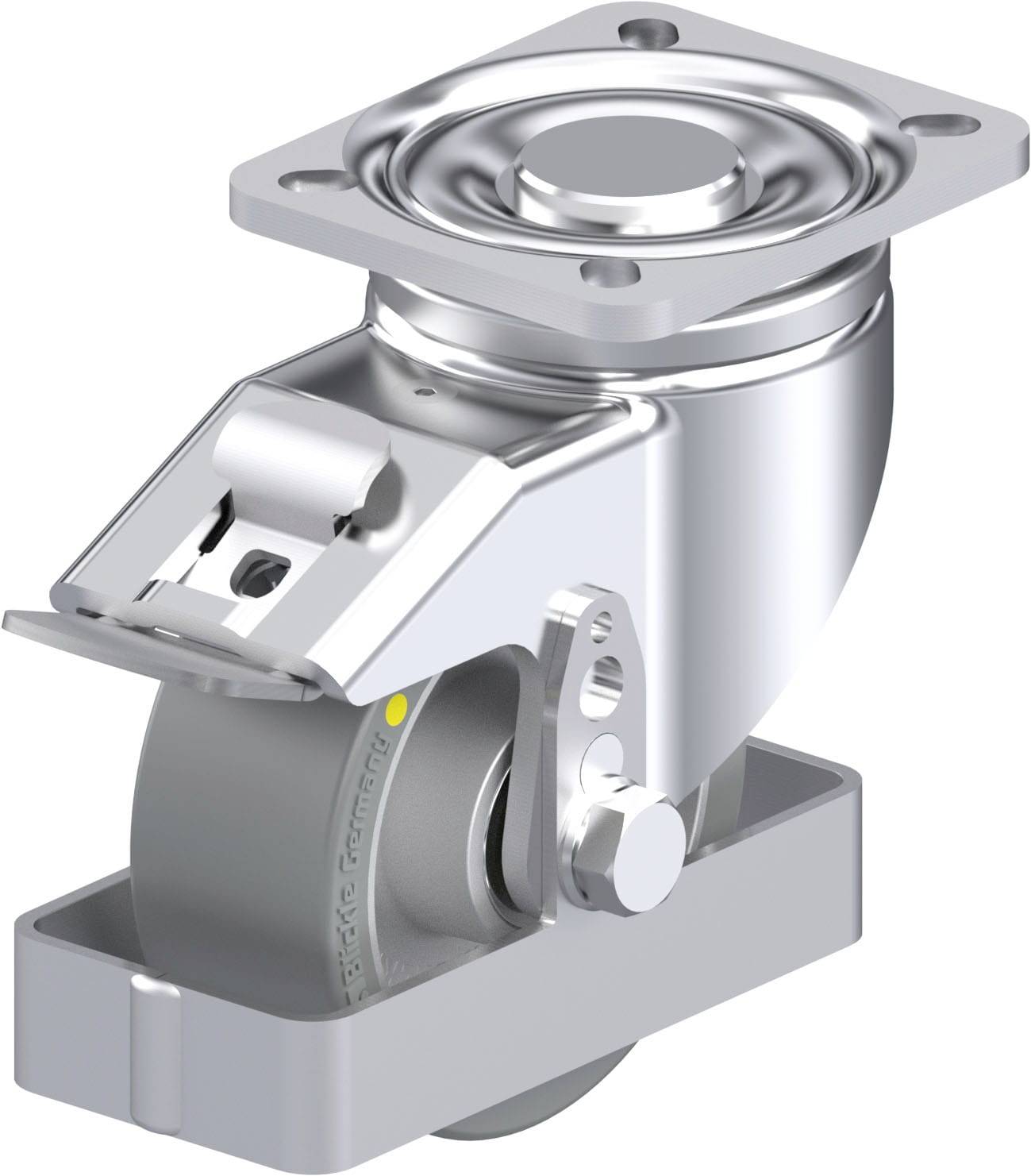 Blickle LH-ALTH 100K-1-FI-AS-FS Plaatstalen zwenkwiel Wieldiameter: 100 mm Draagvermogen (max.): 350 kg 1 stuk(s)