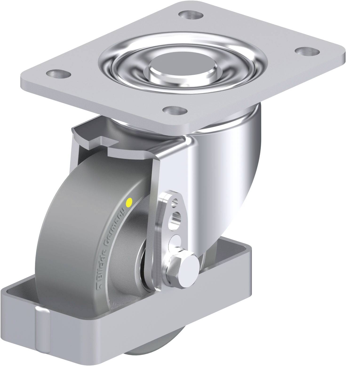 Blickle LH-ALTH 100K-3-AS-FS Plaatstalen zwenkwiel Wieldiameter: 100 mm Draagvermogen (max.): 350 kg 1 stuk(s)