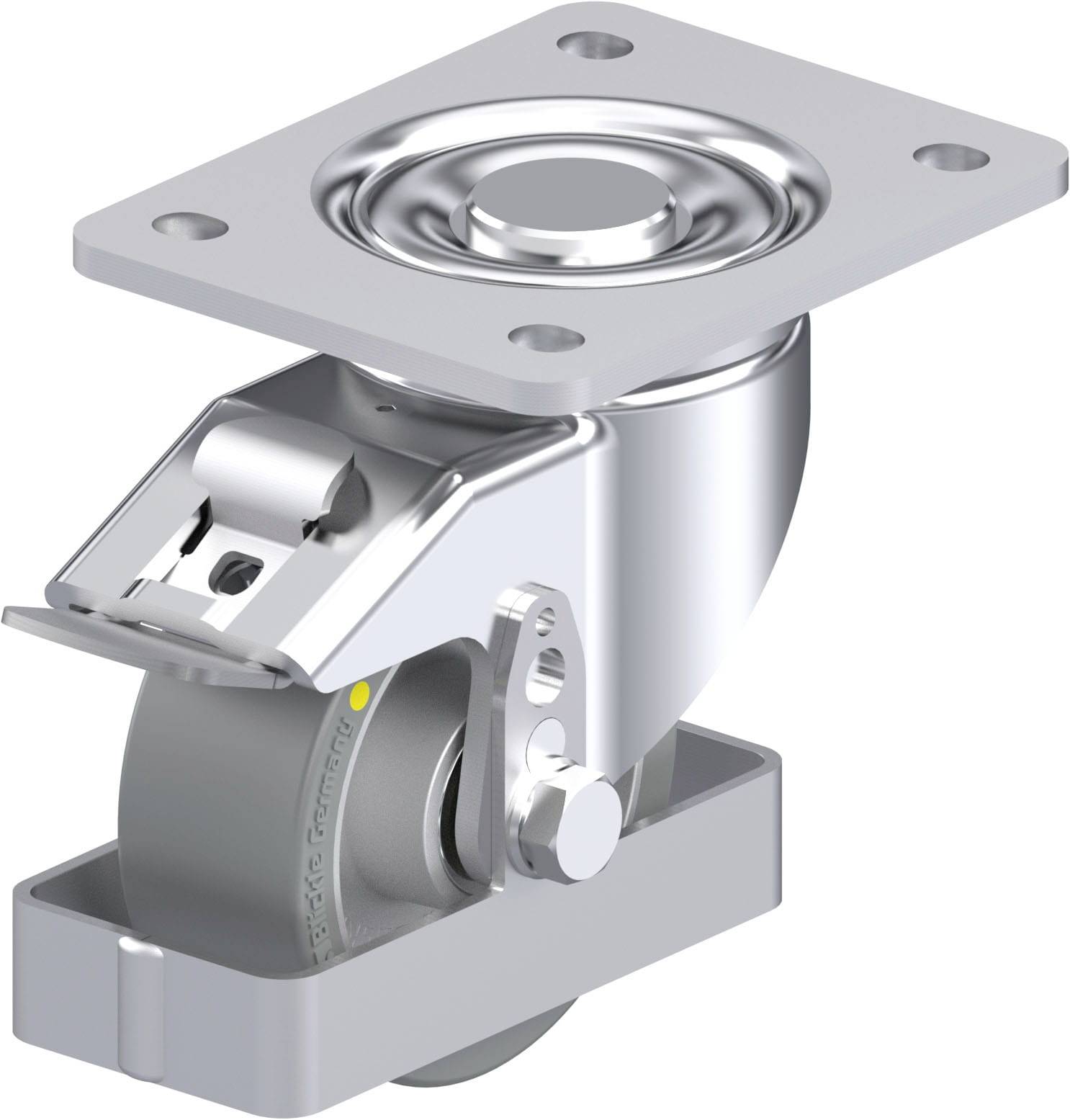 Blickle LH-ALTH 100K-3-FI-AS-FS Plaatstalen zwenkwiel Wieldiameter: 100 mm Draagvermogen (max.): 350 kg 1 stuk(s)
