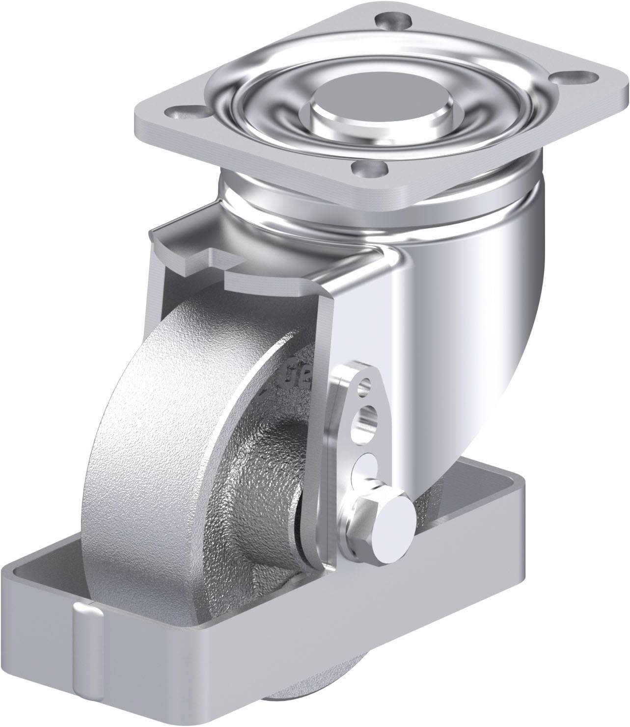 Blickle LH-G 100G-1-FS Plaatstalen zwenkwiel Wieldiameter: 100 mm Draagvermogen (max.): 400 kg 1 stuk(s)