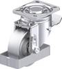 Blickle LH-G 100K-1-ST-FS Plaatstalen zwenkwiel Wieldiameter: 100 mm Draagvermogen (max.): 400 kg 1 stuk(s)