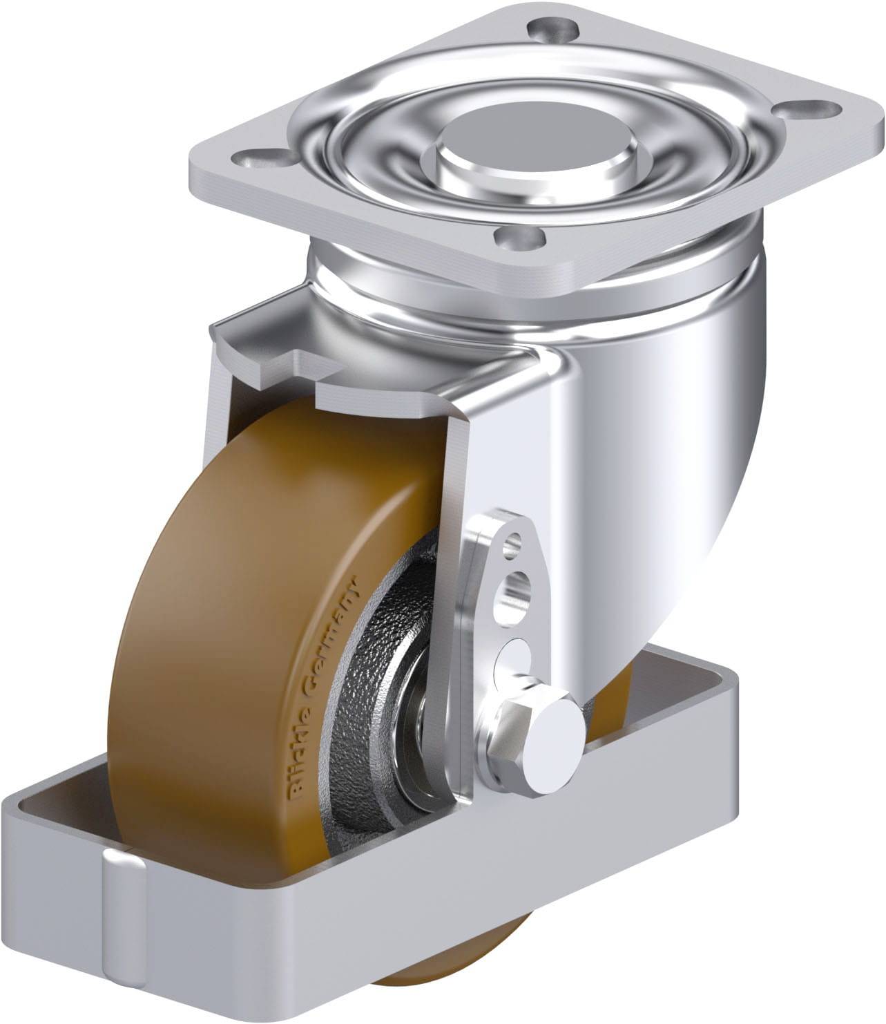 Blickle LH-GB 100K-1-FS Plaatstalen zwenkwiel Wieldiameter: 100 mm Draagvermogen (max.): 450 kg 1 stuk(s)