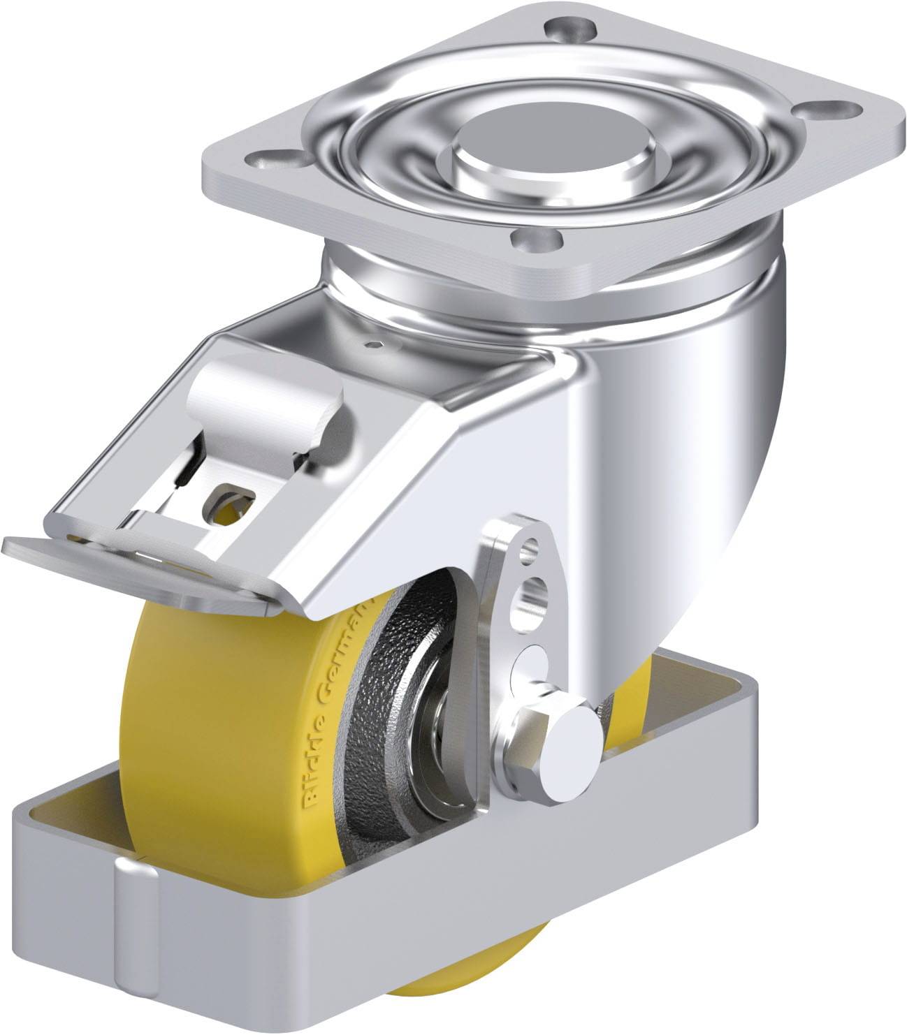 Blickle LH-GTH 100K-1-FI-FS Plaatstalen zwenkwiel Wieldiameter: 100 mm Draagvermogen (max.): 450 kg 1 stuk(s)