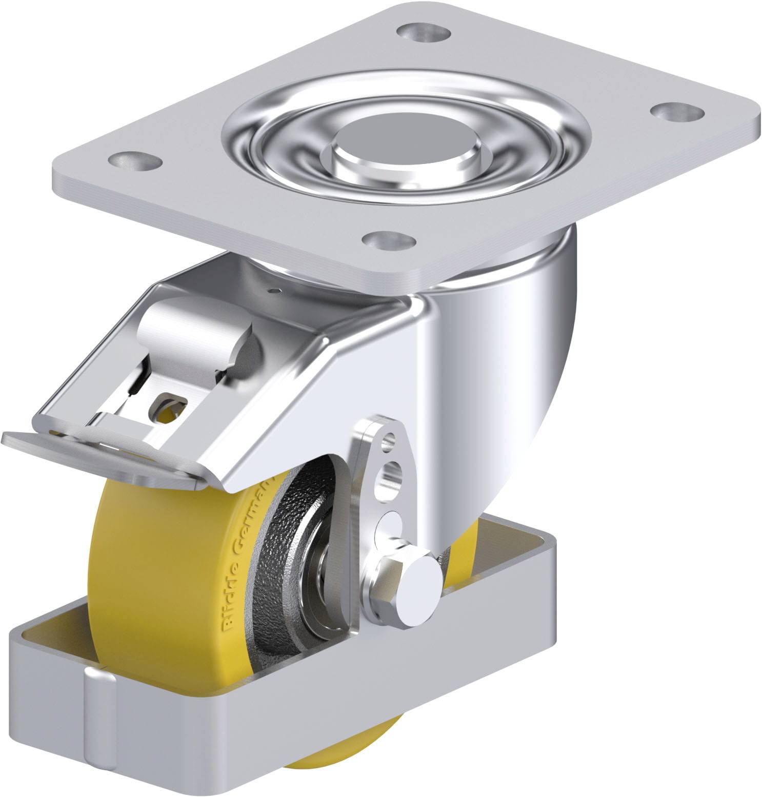 Blickle LH-GTH 100K-3-FI-FS Plaatstalen zwenkwiel Wieldiameter: 100 mm Draagvermogen (max.): 450 kg 1 stuk(s)