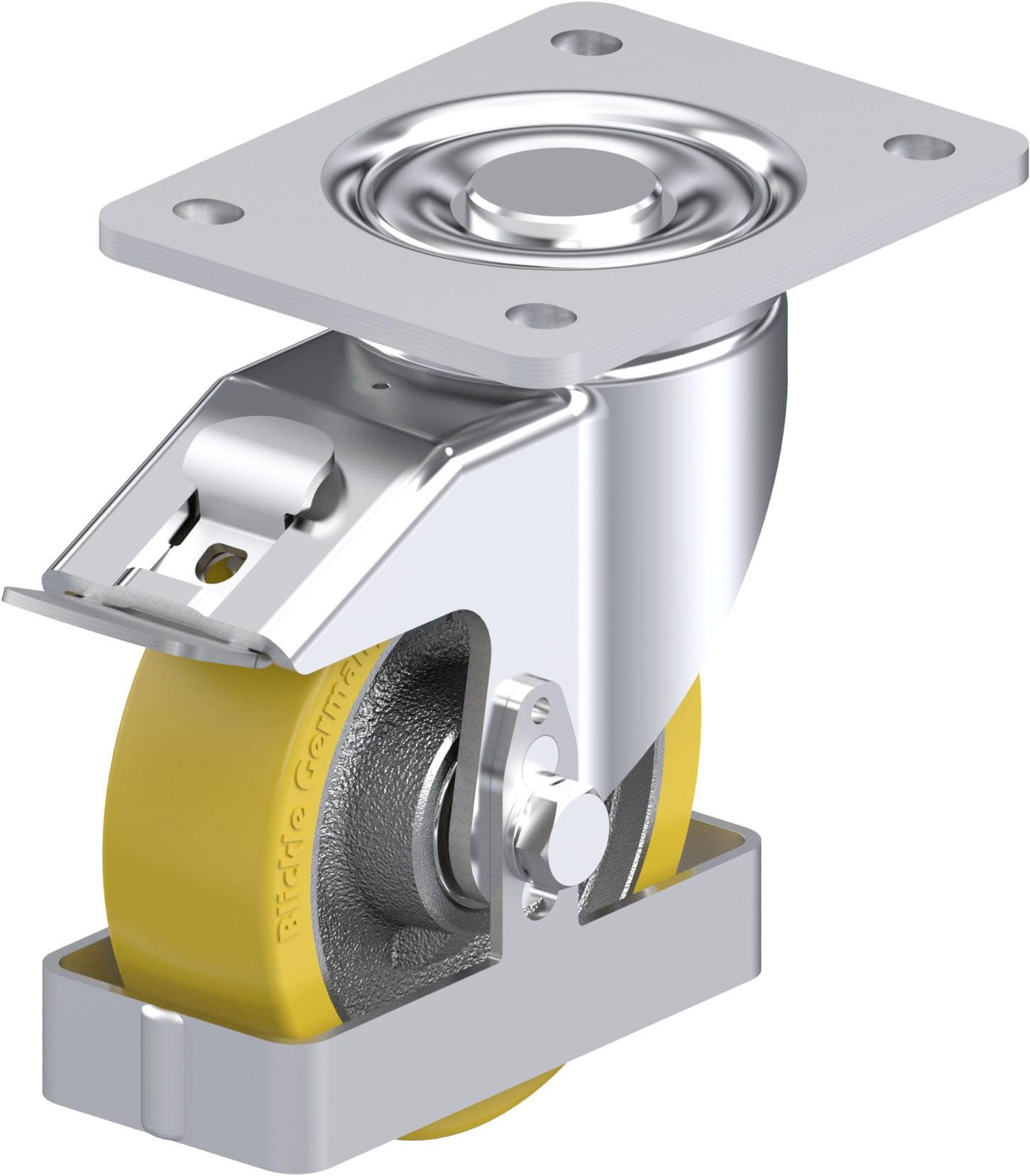 Blickle LH-GTH 125K-3-FI-FS Plaatstalen zwenkwiel Wieldiameter: 125 mm Draagvermogen (max.): 550 kg 1 stuk(s)