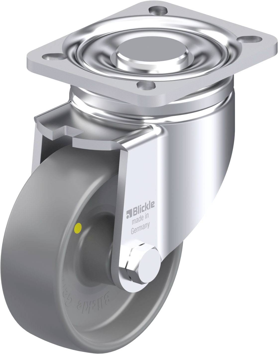 Blickle LH-PO 100G-1-ELS Plaatstalen zwenkwiel Wieldiameter: 100 mm Draagvermogen (max.): 280 kg 1 stuk(s)