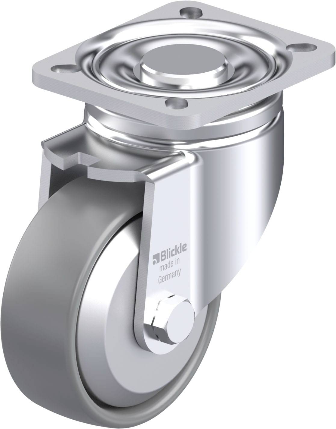 Blickle LH-PO 100G-1-ELS-FA Plaatstalen zwenkwiel Wieldiameter: 100 mm Draagvermogen (max.): 280 kg 1 stuk(s)