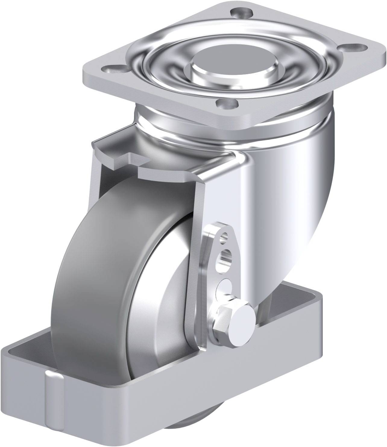 Blickle LH-PO 100G-1-ELS-FA-FS Plaatstalen zwenkwiel Wieldiameter: 100 mm Draagvermogen (max.): 280 kg 1 stuk(s)