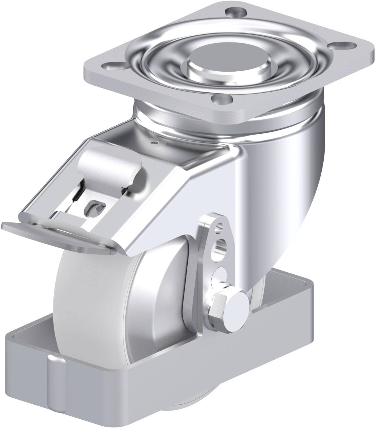 Blickle LH-PO 100G-1-FI-FA-FS Plaatstalen zwenkwiel Wieldiameter: 100 mm Draagvermogen (max.): 280 kg 1 stuk(s)