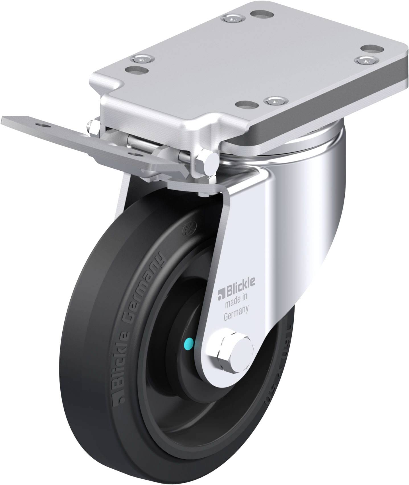 Blickle LH-POEV 160KAD-IS Plaatstalen zwenkwiel Wieldiameter: 160 mm Draagvermogen (max.): 400 kg 1 stuk(s)