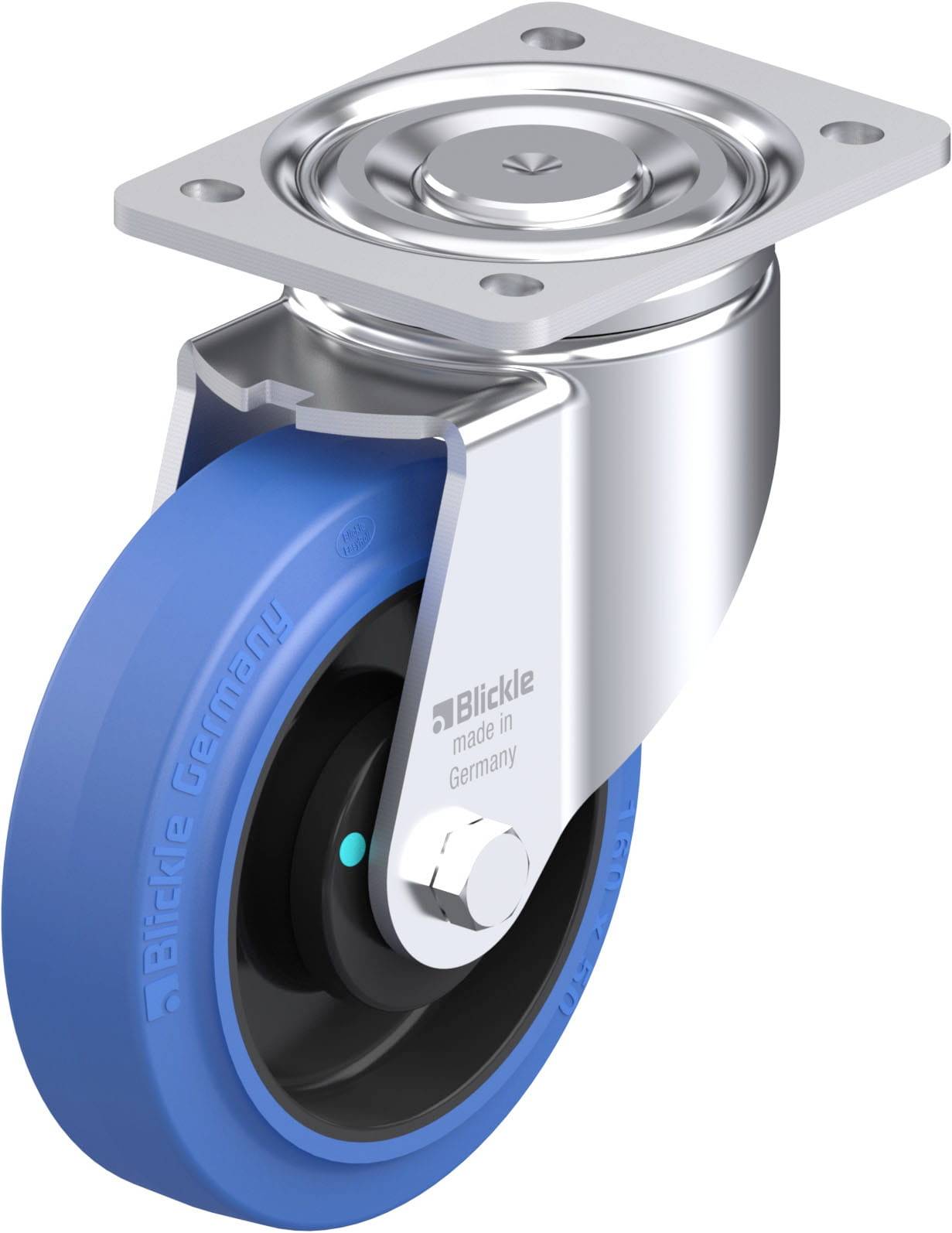 Blickle LH-POEV 160KAD-SB Plaatstalen zwenkwiel Wieldiameter: 160 mm Draagvermogen (max.): 400 kg 1 stuk(s)