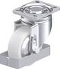 Blickle LH-SPO 100G-1-FA-FS Plaatstalen zwenkwiel Wieldiameter: 100 mm Draagvermogen (max.): 500 kg 1 stuk(s)