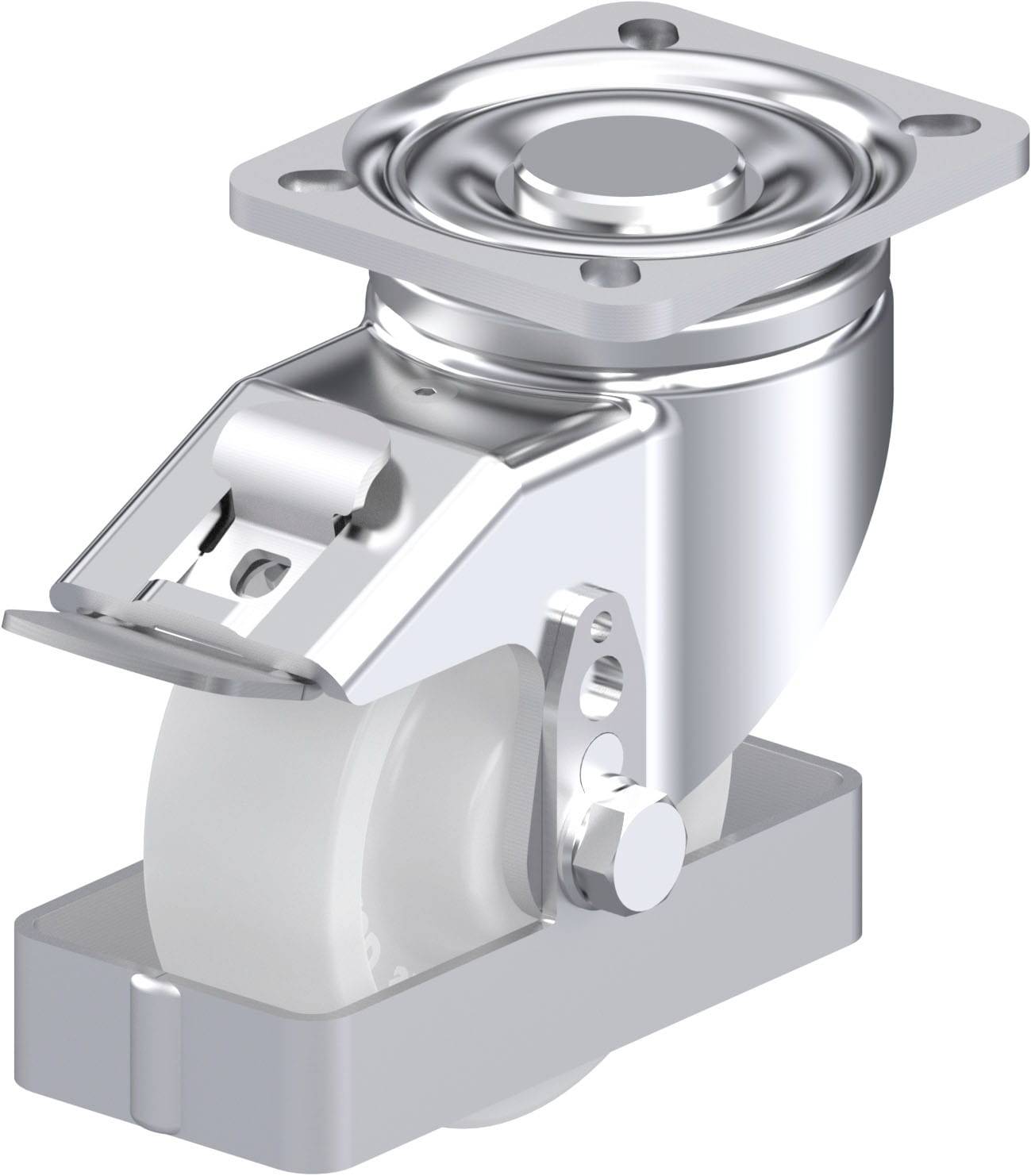 Blickle LH-SPO 100G-1-FI-FS Plaatstalen zwenkwiel Wieldiameter: 100 mm Draagvermogen (max.): 500 kg 1 stuk(s)
