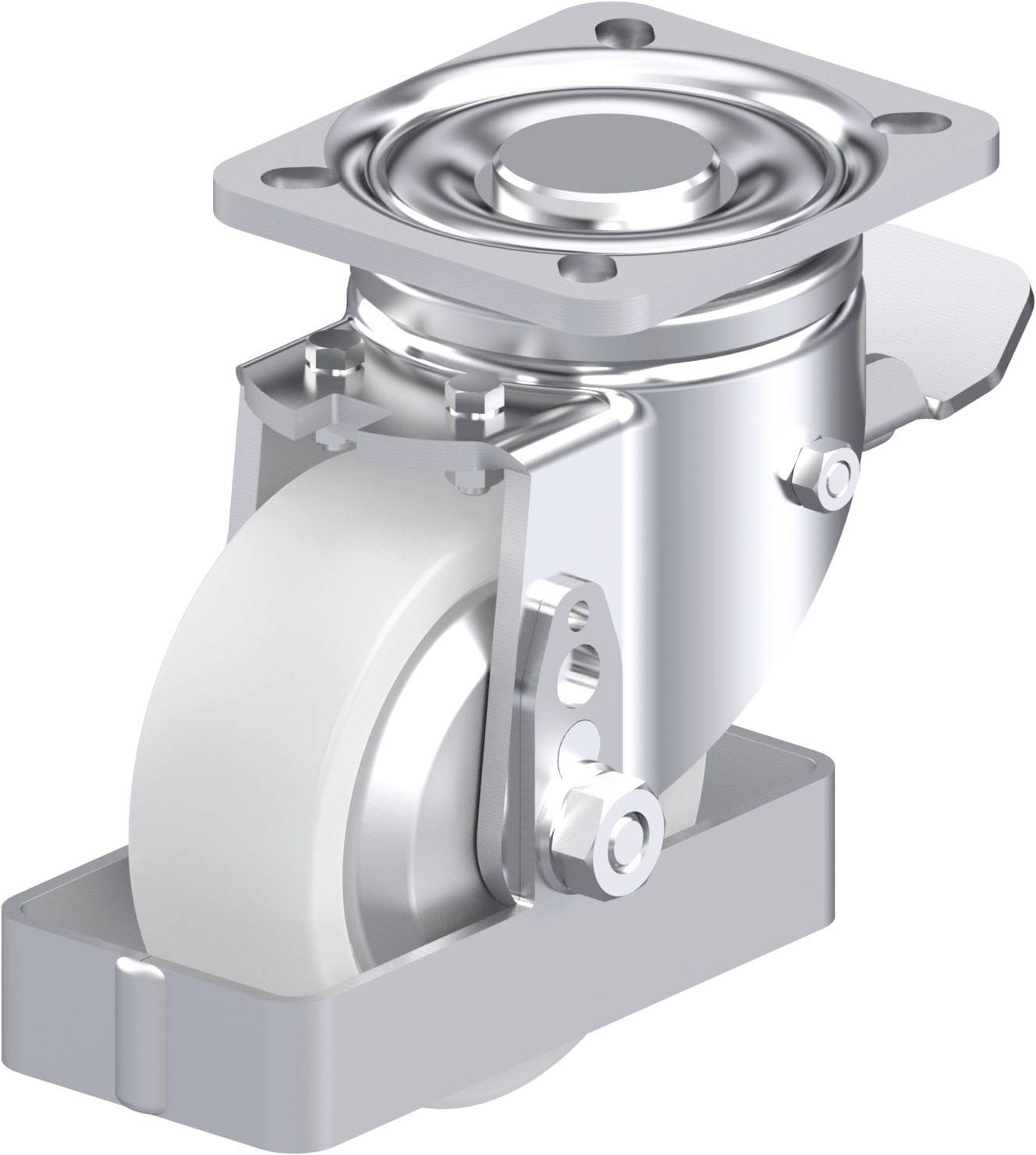 Blickle LH-SPO 100G-1-ST-FA-FS Plaatstalen zwenkwiel Wieldiameter: 100 mm Draagvermogen (max.): 500 kg 1 stuk(s)