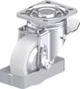 Blickle LH-SPO 100G-1-ST-FA-FS Plaatstalen zwenkwiel Wieldiameter: 100 mm Draagvermogen (max.): 500 kg 1 stuk(s)