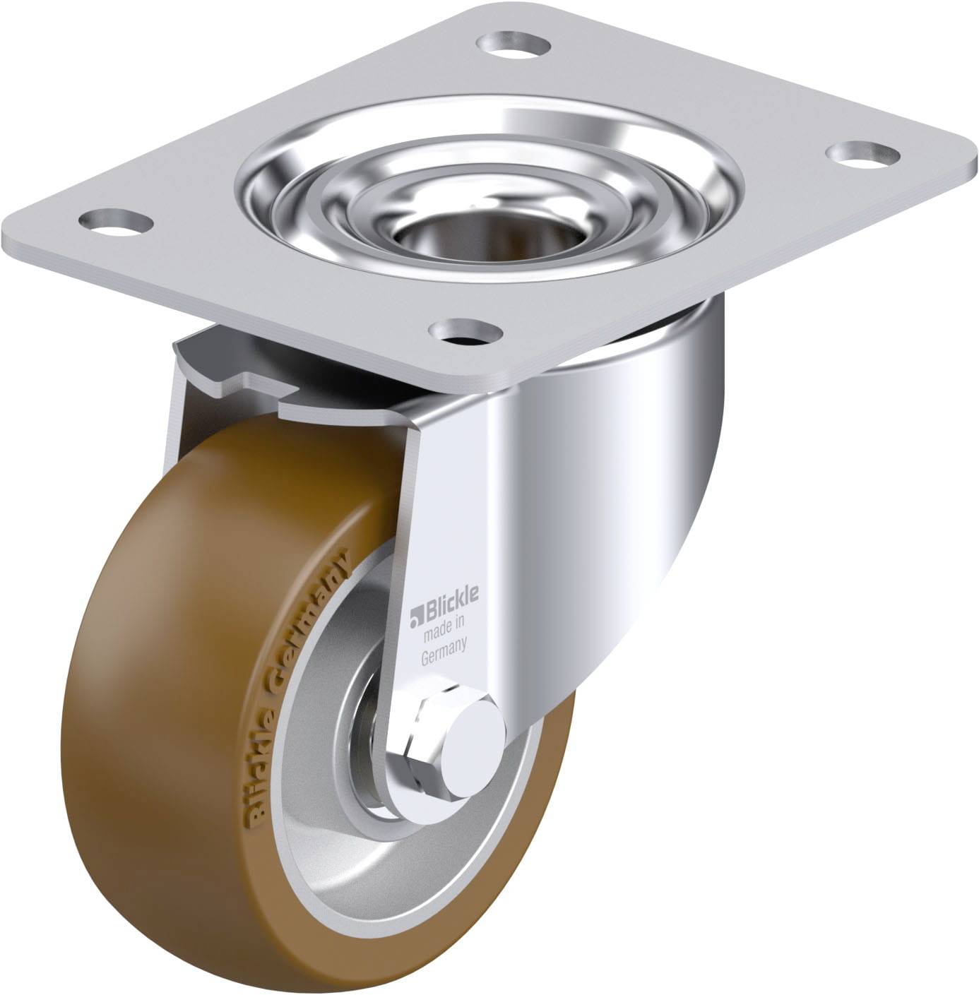 Blickle LK-ALB 101K-3 Plaatstalen zwenkwiel Wieldiameter: 100 mm Draagvermogen (max.): 350 kg 1 stuk(s)