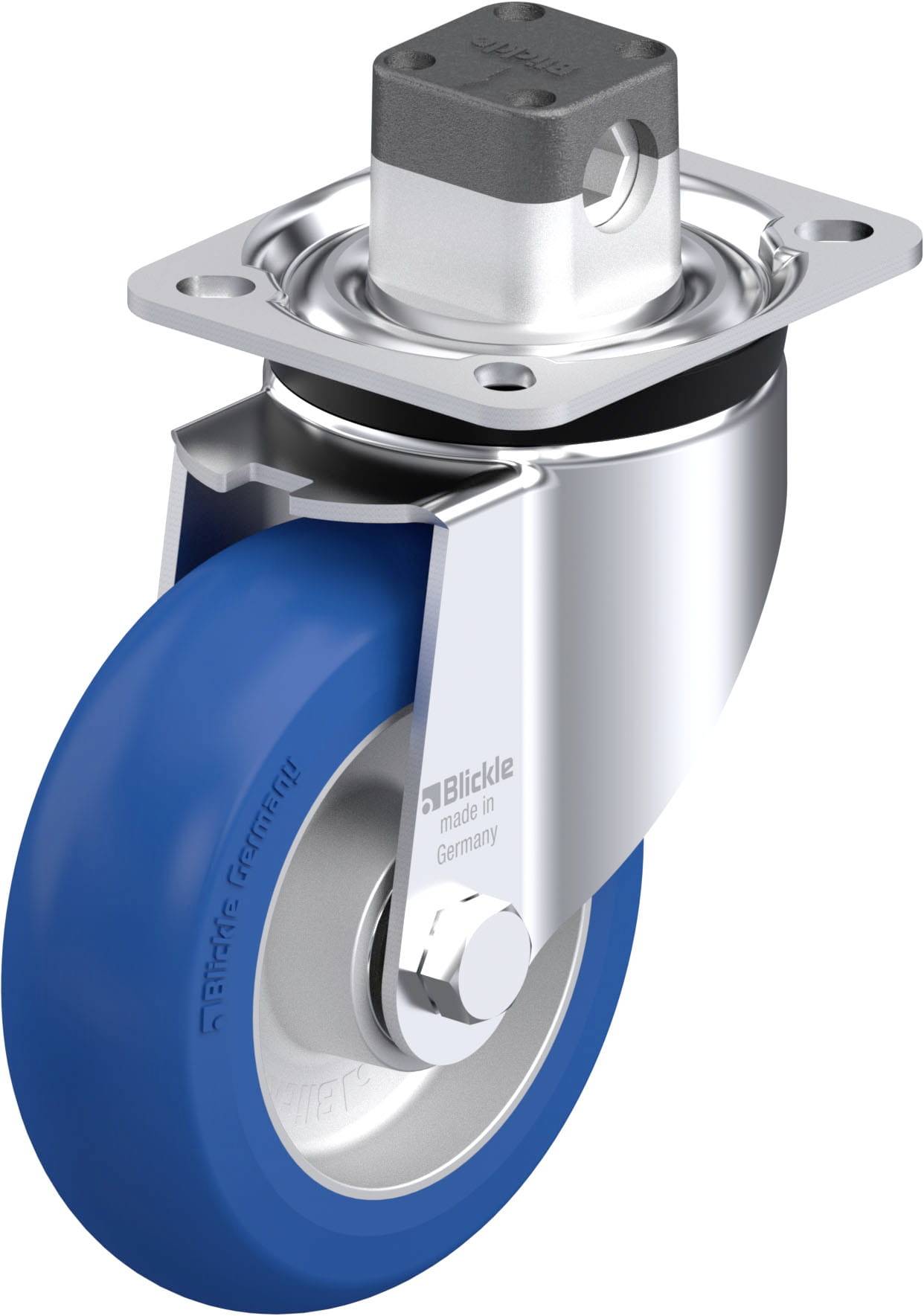 Blickle LK-ALBS 125K-1-CS11-CO Plaatstalen zwenkwiel Wieldiameter: 125 mm Draagvermogen (max.): 350 kg 1 stuk(s)