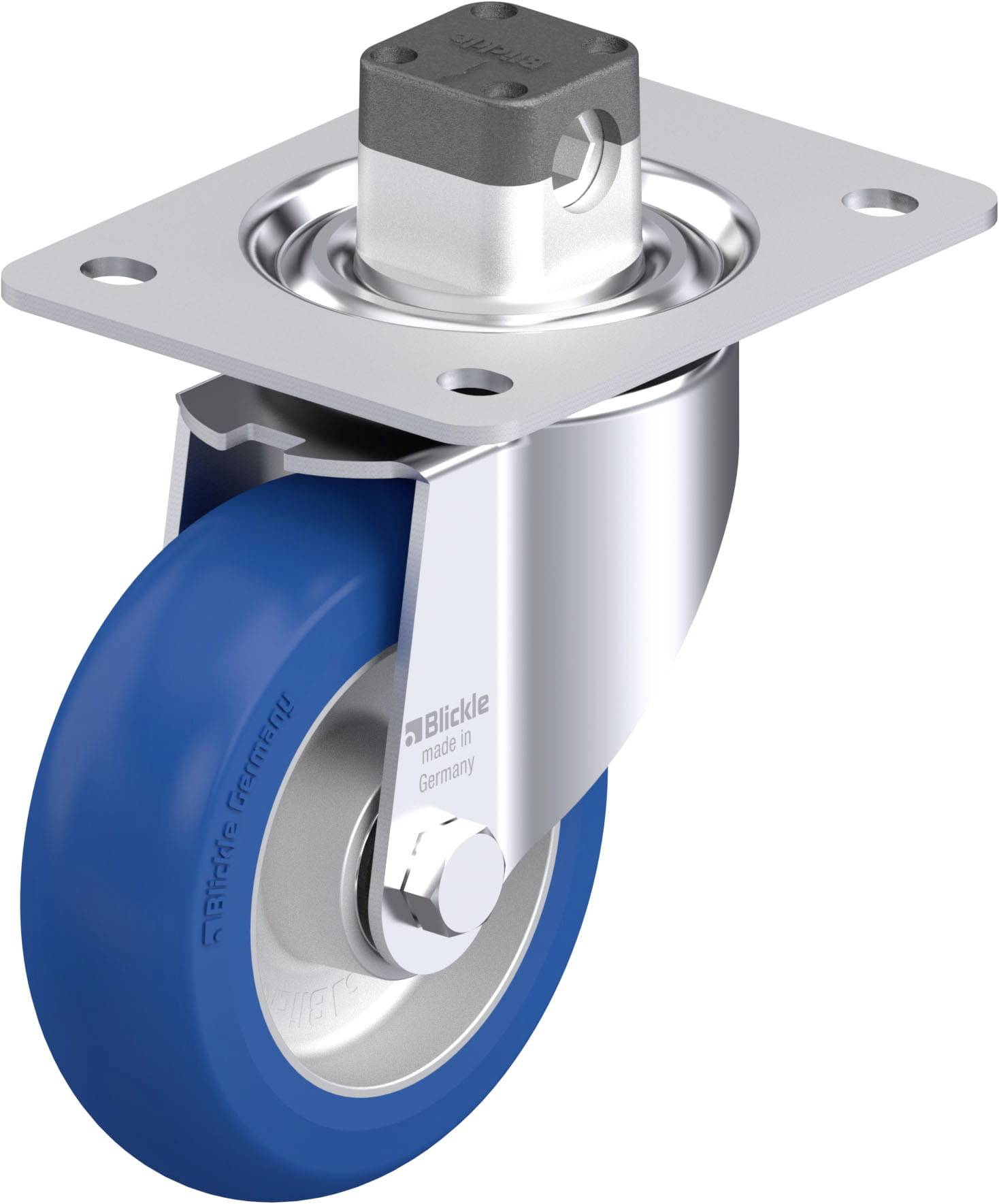 Blickle LK-ALBS 125K-3-CS11-CO Plaatstalen zwenkwiel Wieldiameter: 125 mm Draagvermogen (max.): 350 kg 1 stuk(s)