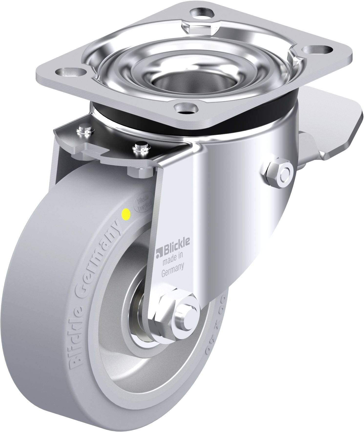 Blickle LK-ALEV 100K-1-ST-SG-AS Plaatstalen zwenkwiel Wieldiameter: 100 mm Draagvermogen (max.): 200 kg 1 stuk(s)