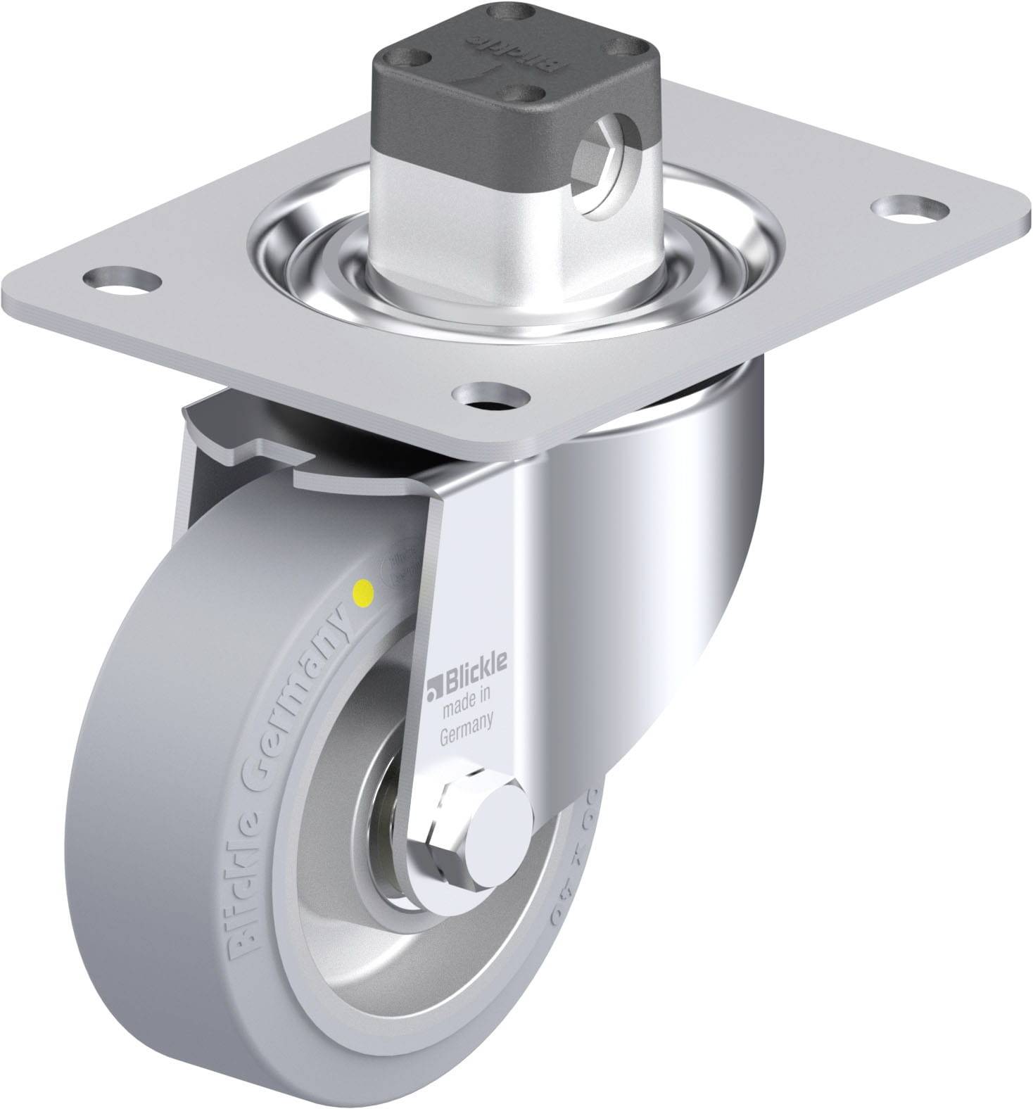 Blickle LK-ALEV 100K-3-CS11-SG-AS Plaatstalen zwenkwiel Wieldiameter: 100 mm Draagvermogen (max.): 200 kg 1 stuk(s)