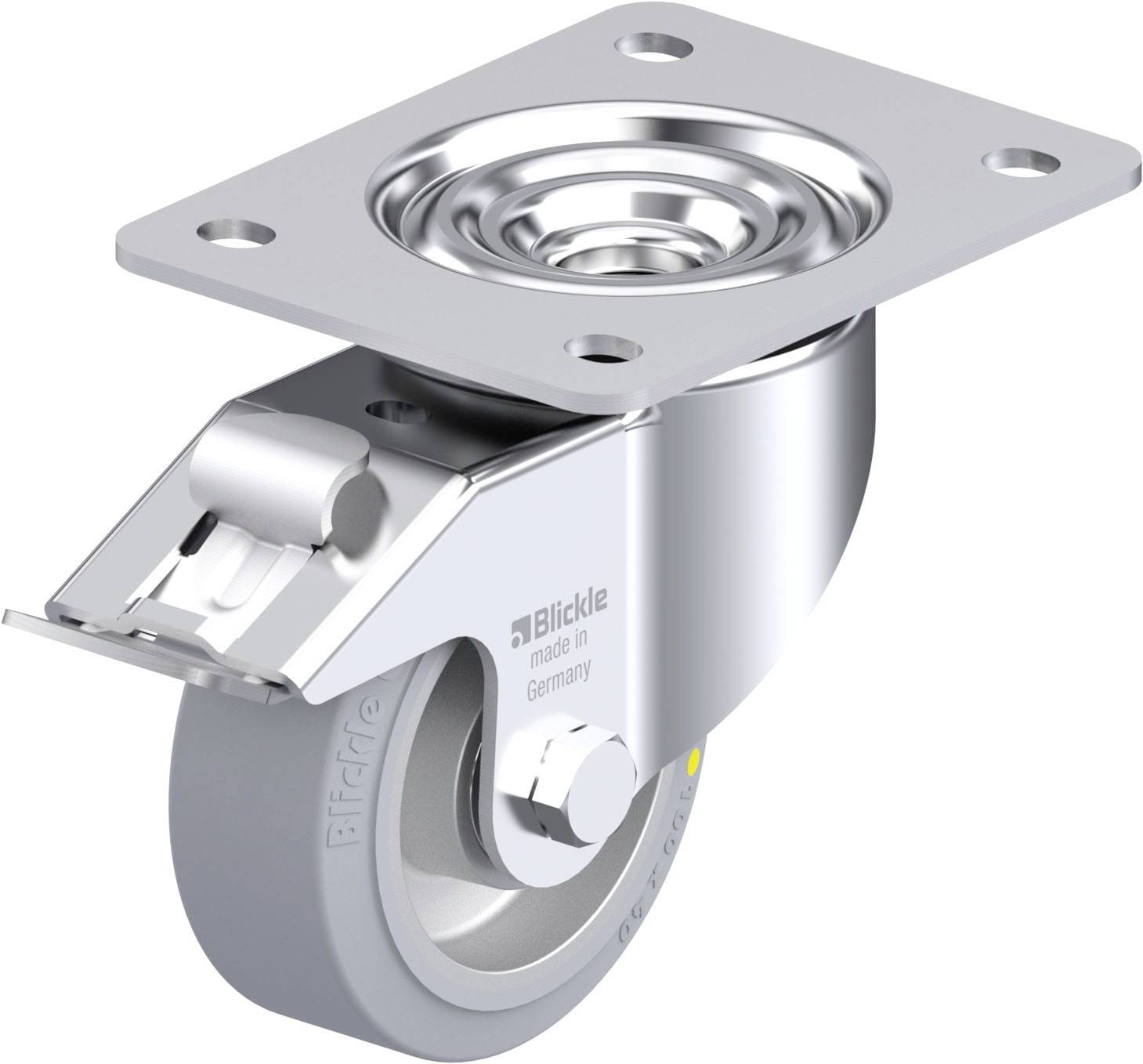Blickle LK-ALEV 100K-3-FI-SG-AS Plaatstalen zwenkwiel Wieldiameter: 100 mm Draagvermogen (max.): 200 kg 1 stuk(s)