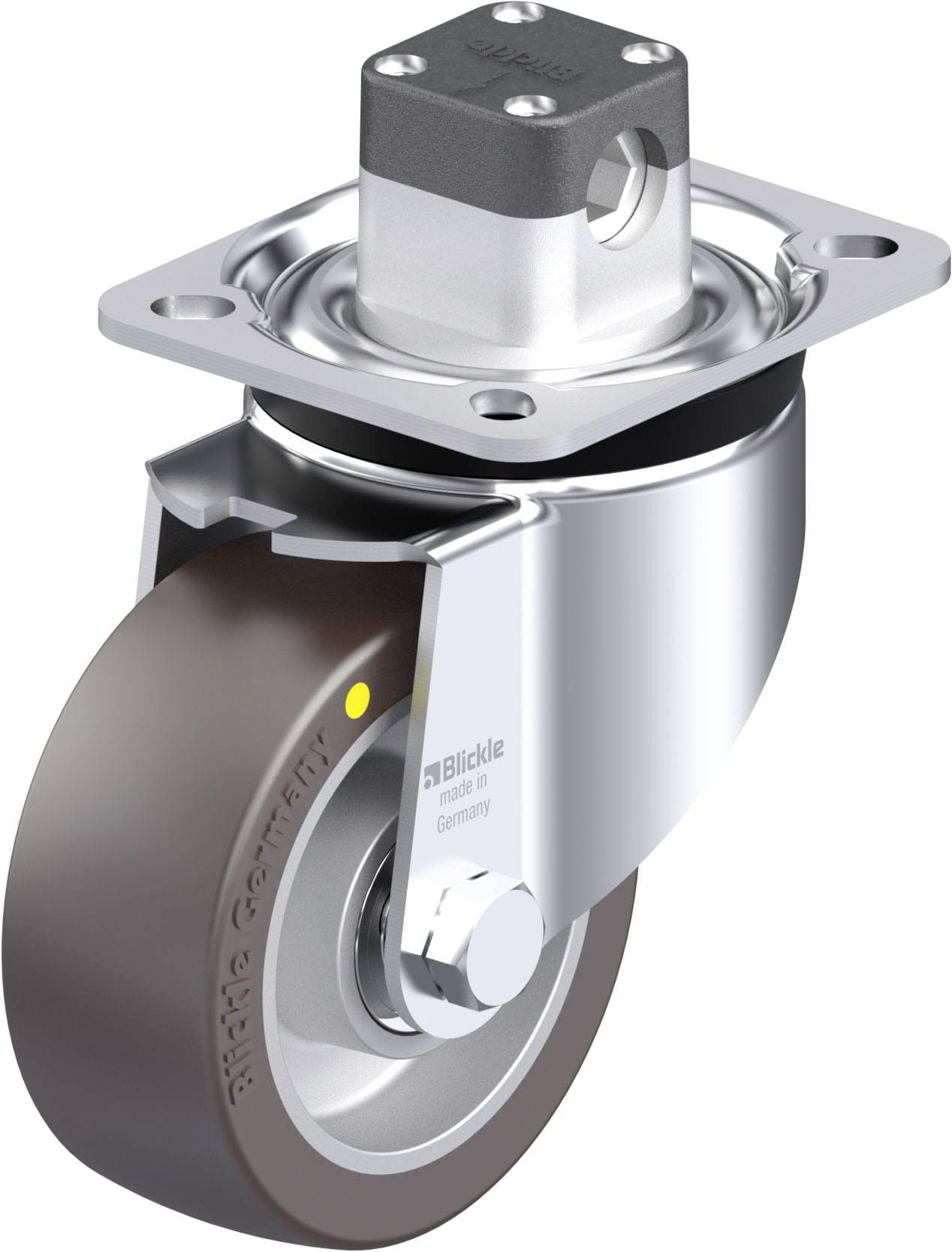 Blickle LK-ALST 100K-1-CS11-AS Plaatstalen zwenkwiel Wieldiameter: 100 mm Draagvermogen (max.): 320 kg 1 stuk(s)