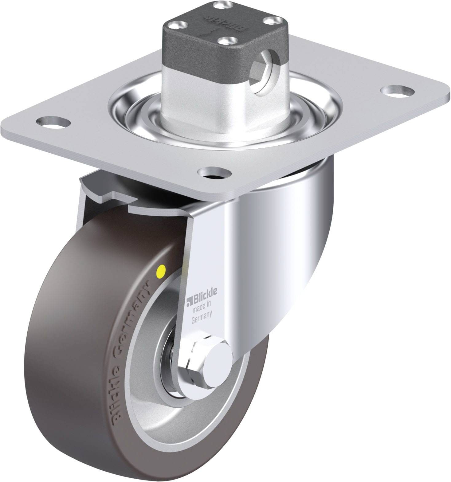 Blickle LK-ALST 100K-3-CS11-AS Plaatstalen zwenkwiel Wieldiameter: 100 mm Draagvermogen (max.): 320 kg 1 stuk(s)