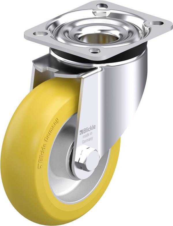 Blickle LK-ALTH 125K-1-CO Plaatstalen zwenkwiel Wieldiameter: 125 mm Draagvermogen (max.): 350 kg 1 stuk(s)