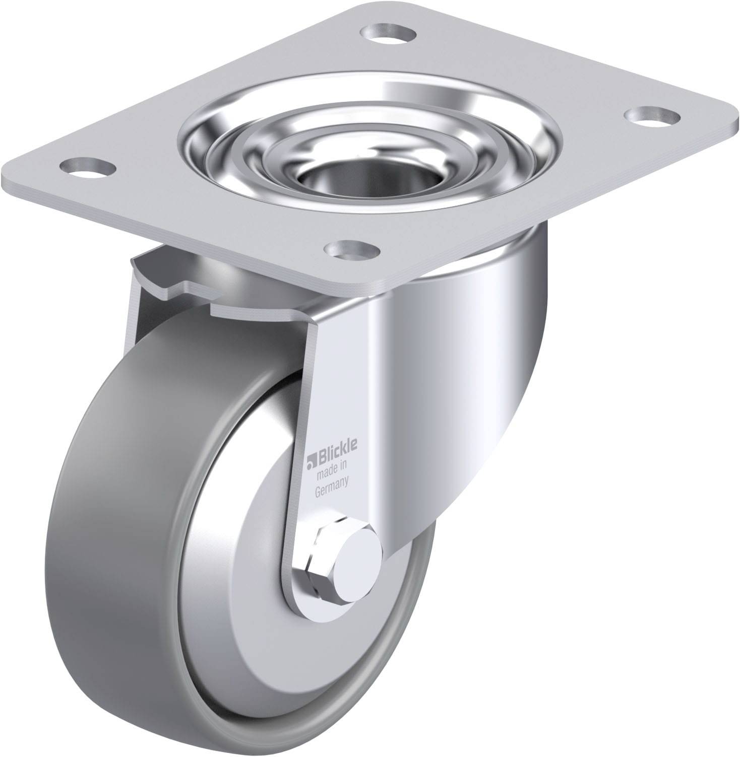 Blickle LK-PO 100G-3-ELS-FA Plaatstalen zwenkwiel Wieldiameter: 100 mm Draagvermogen (max.): 280 kg 1 stuk(s)