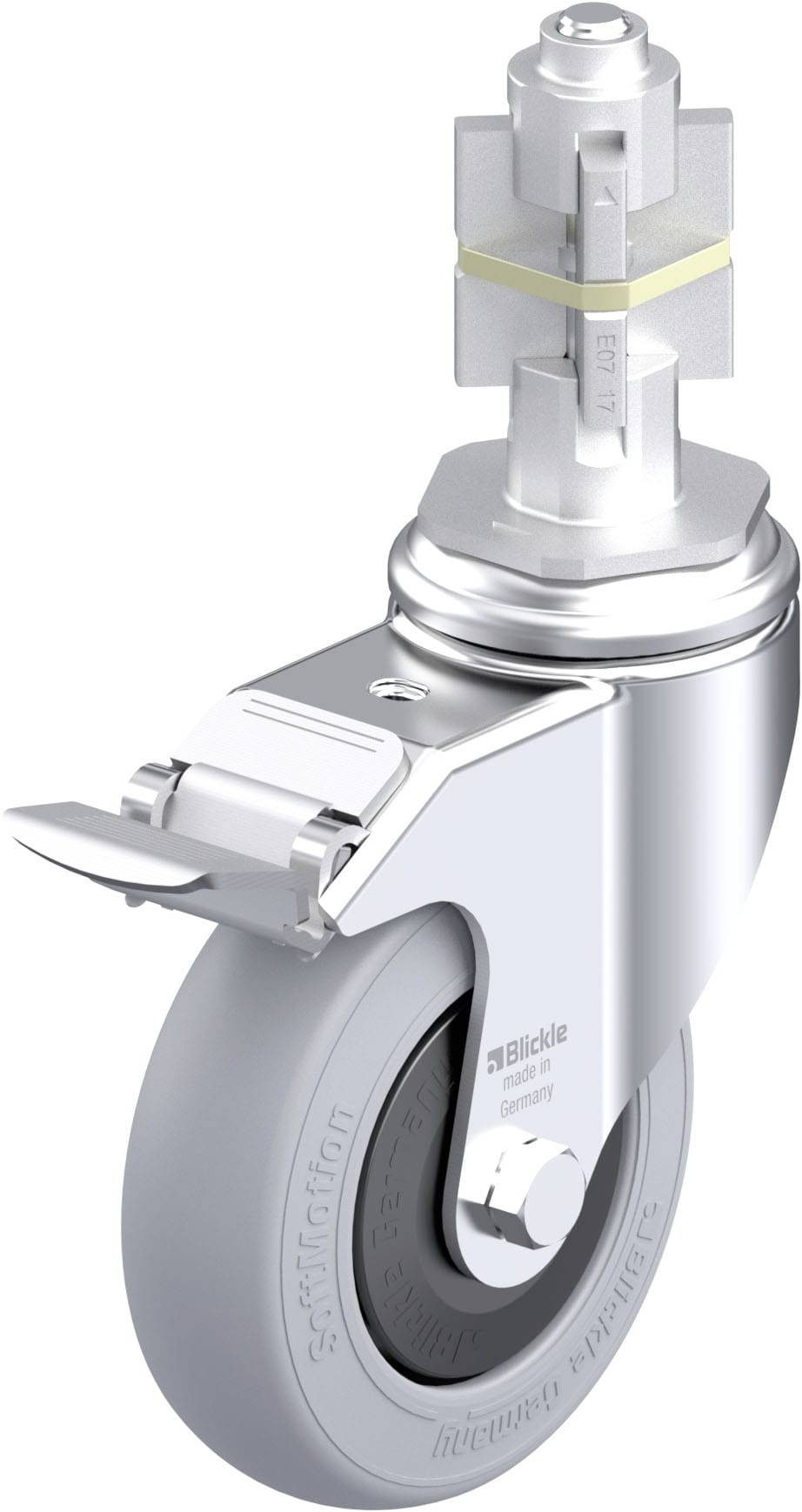 Blickle LKRA-POES 102KF-11-FI-SG-E17 Apparaatzwenkwiel Wieldiameter: 100 mm Draagvermogen (max.): 120 kg 1 stuk(s)
