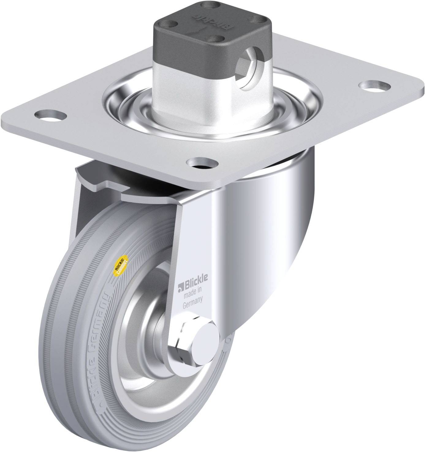 Blickle LK-RD 100R-3-CS11-VLI Plaatstalen zwenkwiel Wieldiameter: 100 mm Draagvermogen (max.): 100 kg 1 stuk(s)