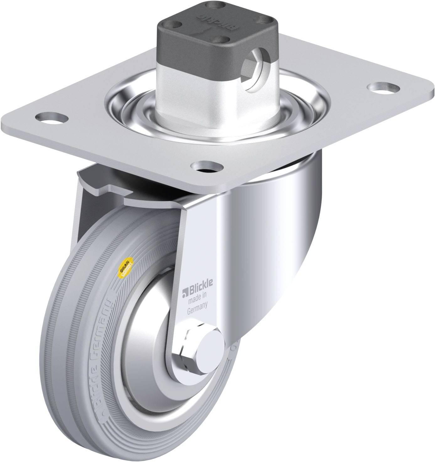 Blickle LK-RD 100R-3-CS11-VLI-FA Plaatstalen zwenkwiel Wieldiameter: 100 mm Draagvermogen (max.): 100 kg 1 stuk(s)