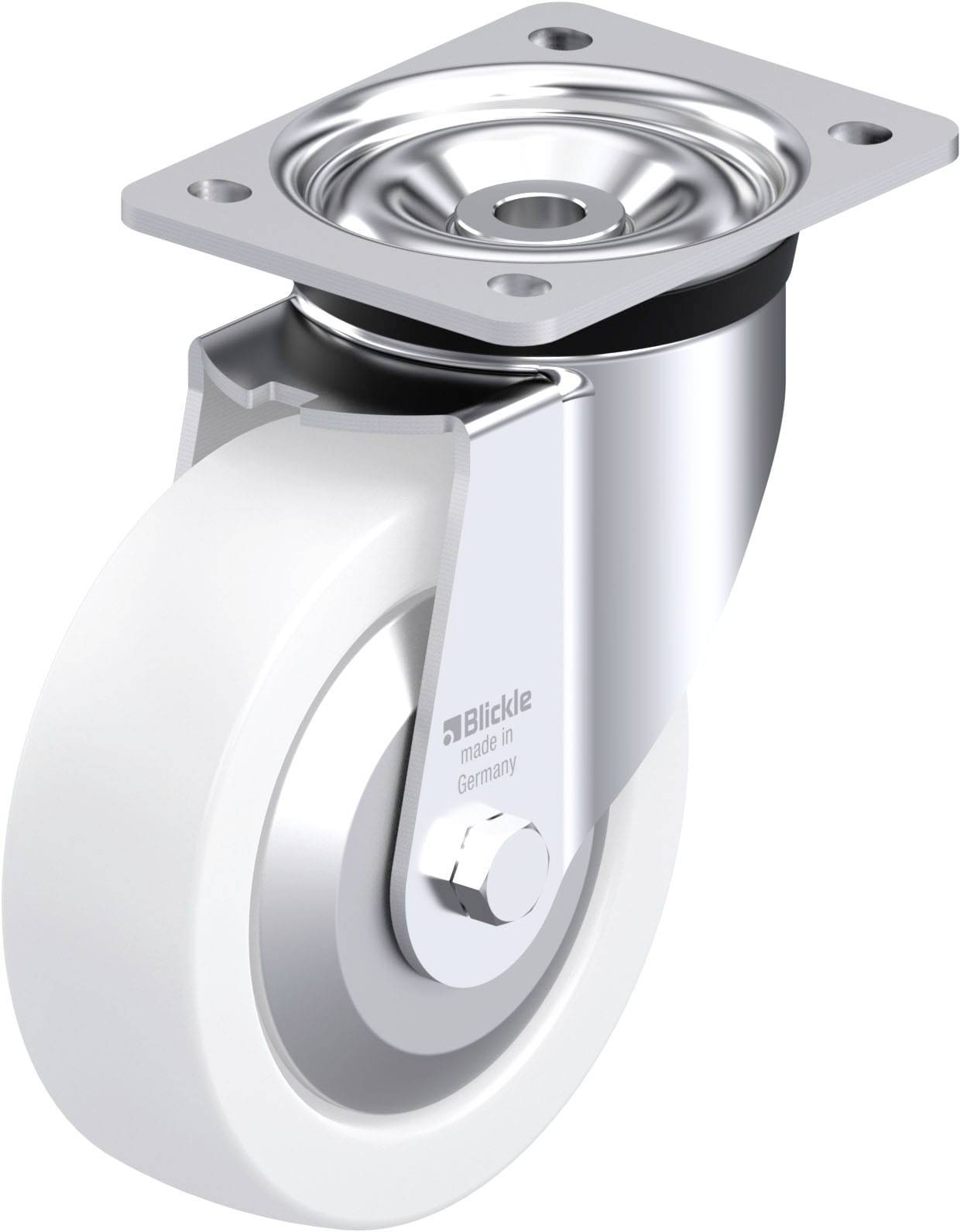 Blickle LK-SPO 160G-FA Plaatstalen zwenkwiel Wieldiameter: 160 mm Draagvermogen (max.): 600 kg 1 stuk(s)