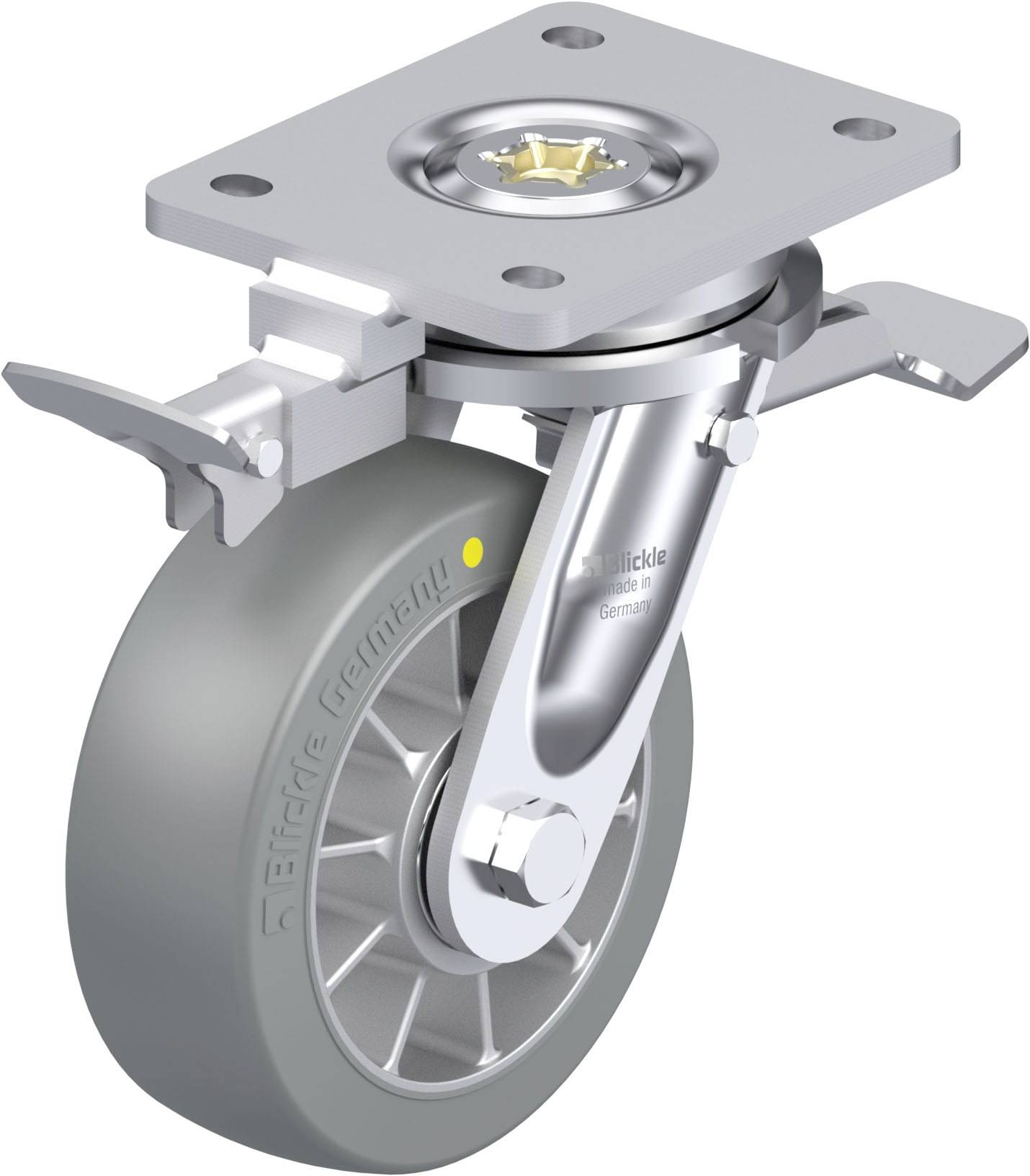 Blickle LO-ALTH 152K-ST-AS-RI4 Zwenkwiel met hoog draagvermogen Wieldiameter: 150 mm Draagvermogen (max.): 900 kg 1 stuk(s)