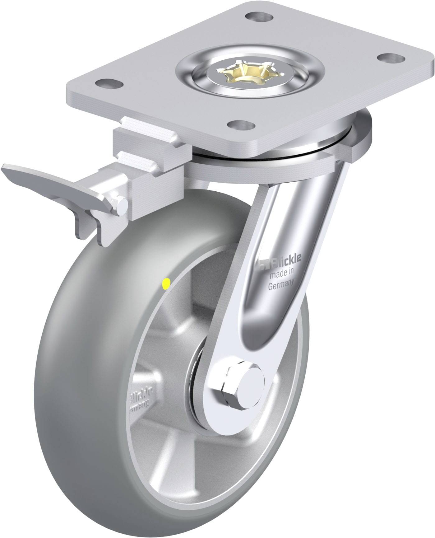 Blickle LO-ALTH 160K-AS-CO-RI4 Zwenkwiel met hoog draagvermogen Wieldiameter: 160 mm Draagvermogen (max.): 750 kg 1 stuk(s)
