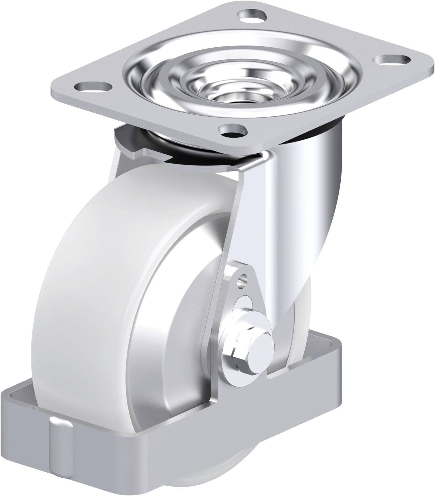 Blickle L-PO 100G-FA-FS Plaatstalen zwenkwiel Wieldiameter: 100 mm Draagvermogen (max.): 250 kg 1 stuk(s)